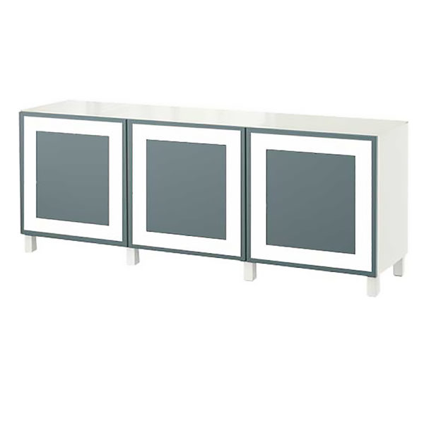 BC3D-RX2224T3-3 overlays Rex Thick half inch reveal -3- wide- Kit ikea besta 3 door console unit