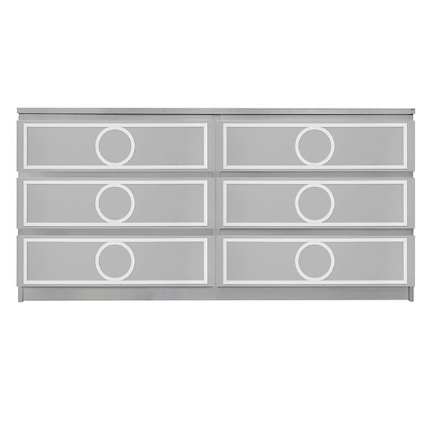 Overlays Gracie kit for ikea malm 6 drawer long dresser
